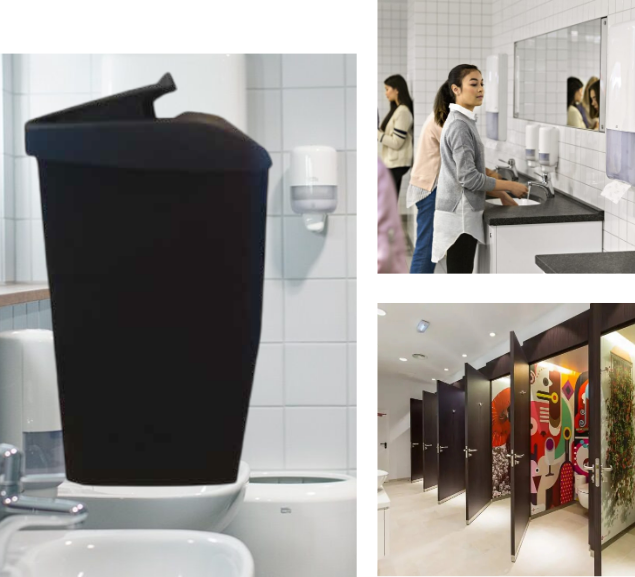 Dispensador Higiéne Femenino Negro IATRAPS